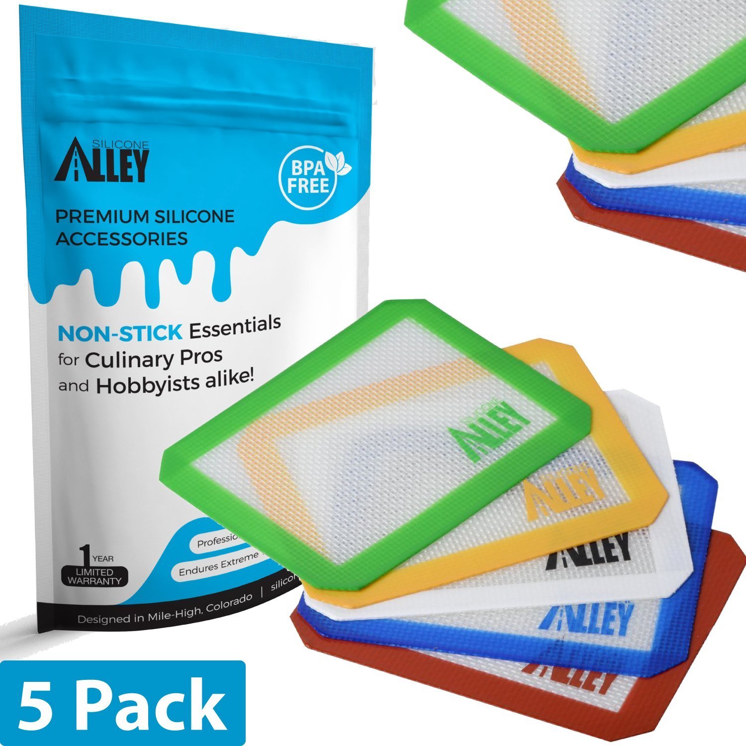 Non-stick Wax Mat Pad [5-Pack] - Silicone Alley